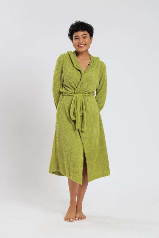 Blake Cozy Huggle Lightweight Hooded Winter Belted Gown