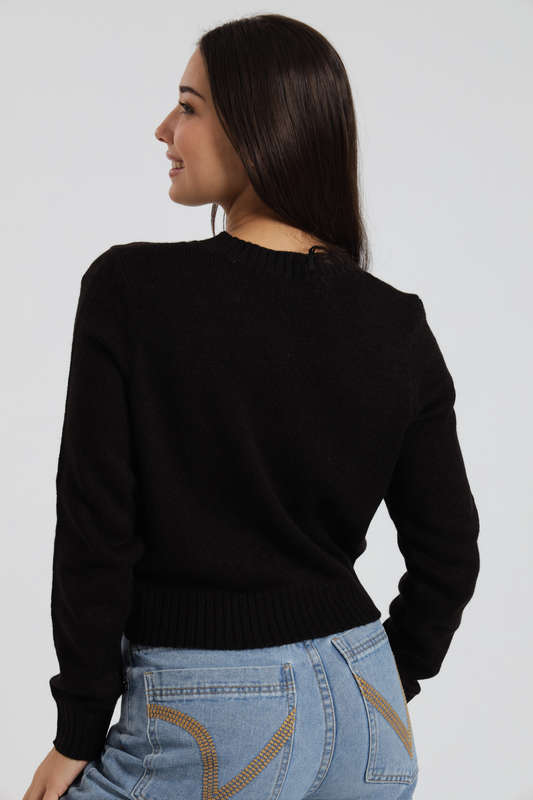 Dara Ladies Crew Neck Long Sleeve Bunny Sweater Jersey