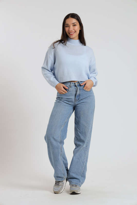 Emilia Ladies High Crew Neck Long Sleeve Bunny Sweater Jersey