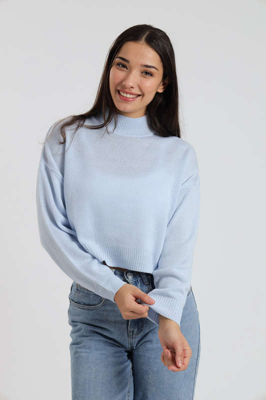Emilia Ladies High Crew Neck Long Sleeve Bunny Sweater Jersey