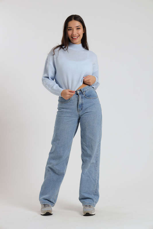 Emilia Ladies High Crew Neck Long Sleeve Bunny Sweater Jersey