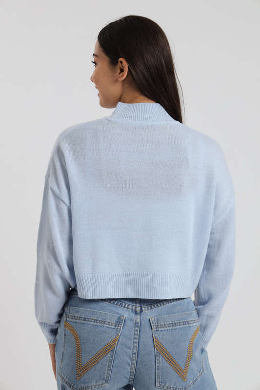 Emilia Ladies High Crew Neck Long Sleeve Bunny Sweater Jersey