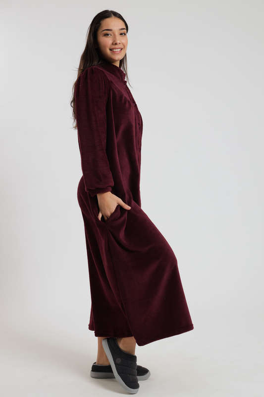 Huggle Ultra Plush Button Down Long Winter Gown