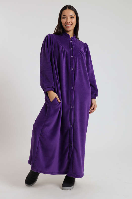 Huggle Ultra Plush Button Down Long Winter Gown