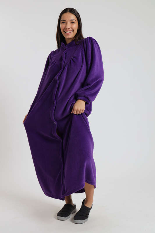 Huggle Ultra Plush Button Down Long Winter Gown