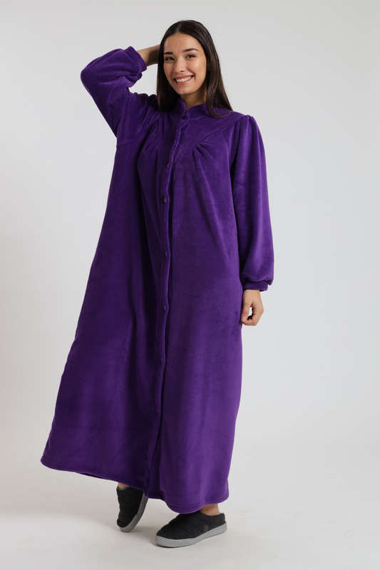 Huggle Ultra Plush Button Down Long Winter Gown
