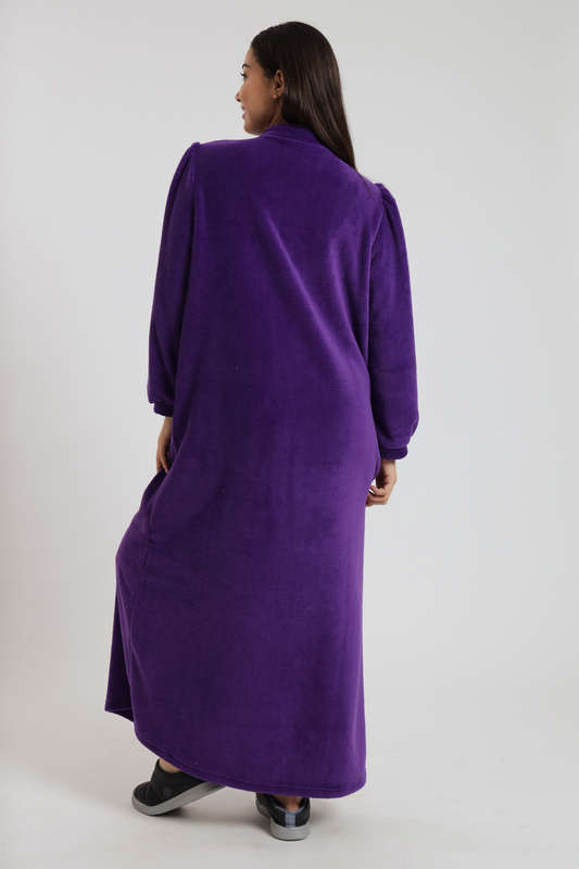 Huggle Ultra Plush Button Down Long Winter Gown