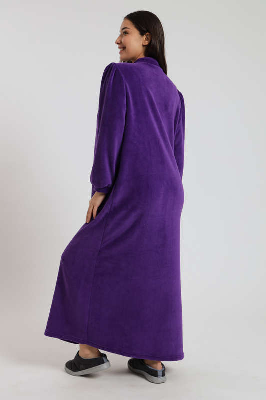 Huggle Ultra Plush Button Down Long Winter Gown