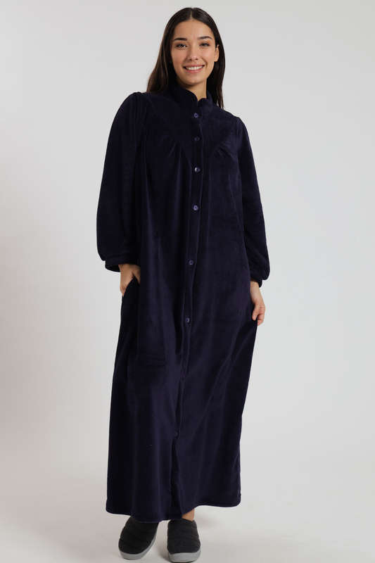 Huggle Ultra Plush Button Down Long Winter Gown