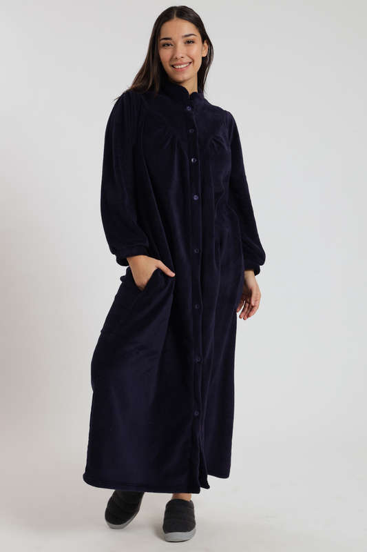 Huggle Ultra Plush Button Down Long Winter Gown