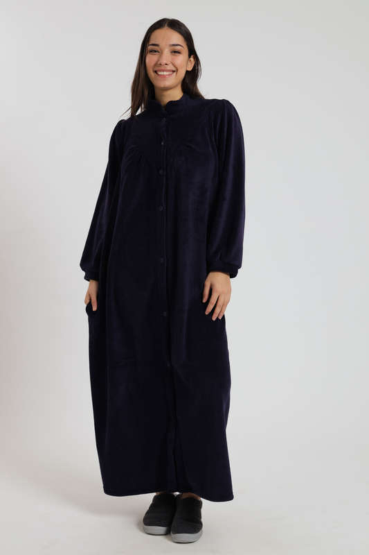 Huggle Ultra Plush Button Down Long Winter Gown