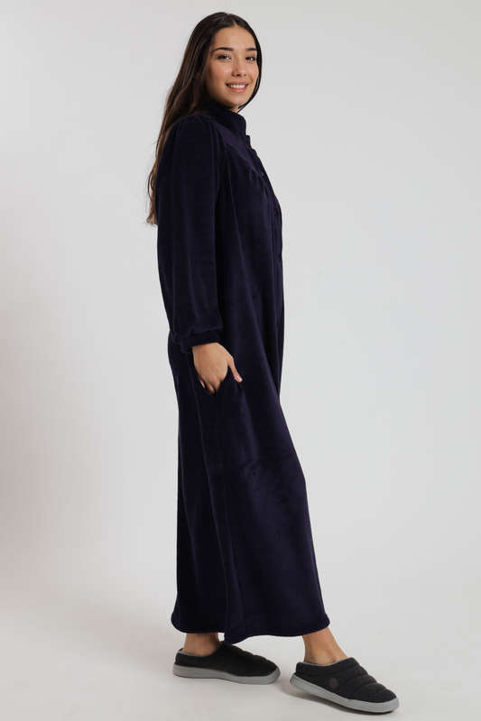Huggle Ultra Plush Button Down Long Winter Gown
