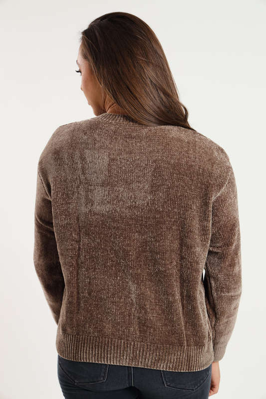Ladies Cozy Plush Long Sleeve Pullover Sweater Jersey