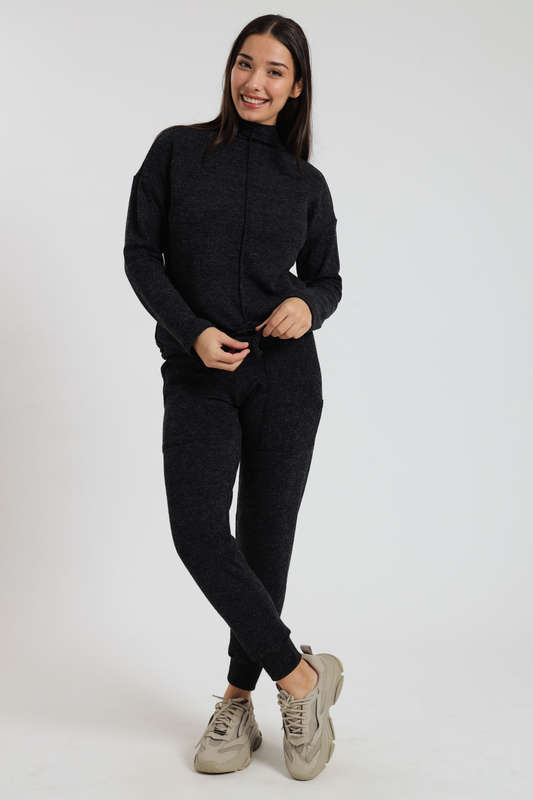 Ladies Italian Ribbed 2 Piece Tracksuit Set With Pockets