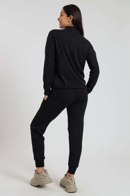 Ladies Italian Ribbed 2 Piece Tracksuit Set With Pockets