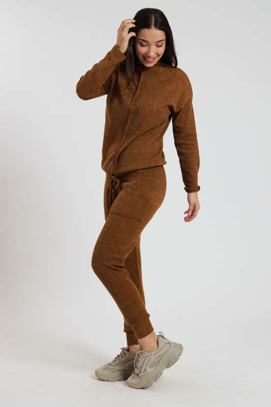 Ladies Italian Ribbed 2 Piece Tracksuit Set With Pockets