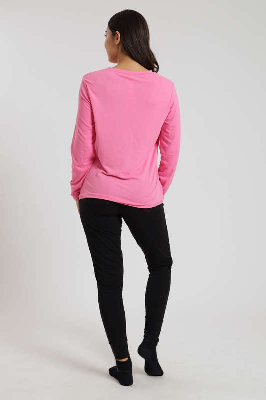 Ladies Printed Long Sleeve Winter Pyjama Set