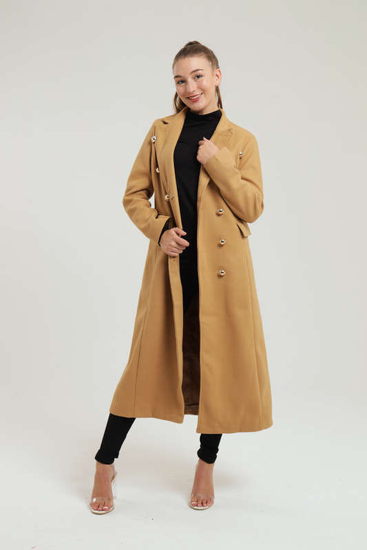 Lauren Maxi Length Melton Winter Coat