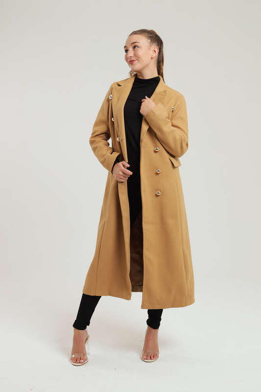 Lauren Maxi Length Melton Winter Coat