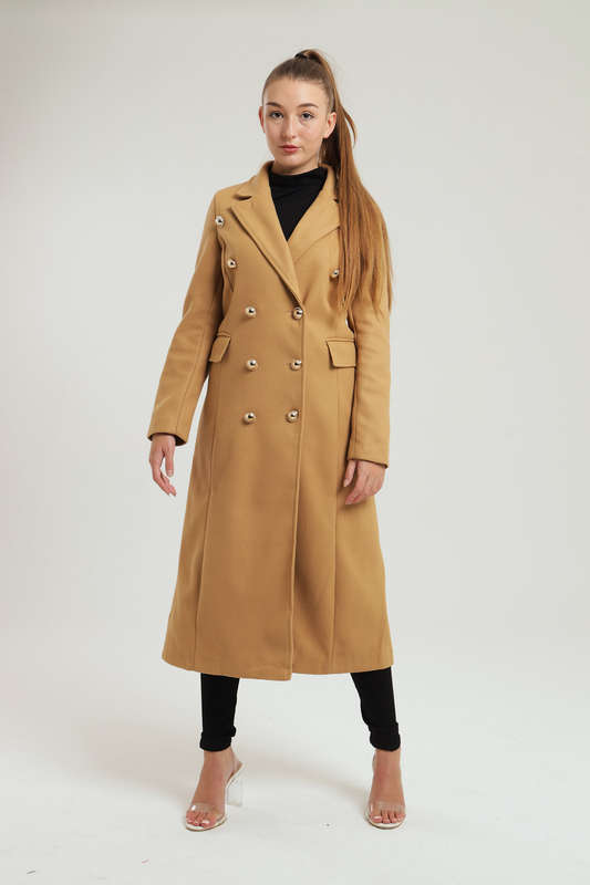 Lauren Maxi Length Melton Winter Coat