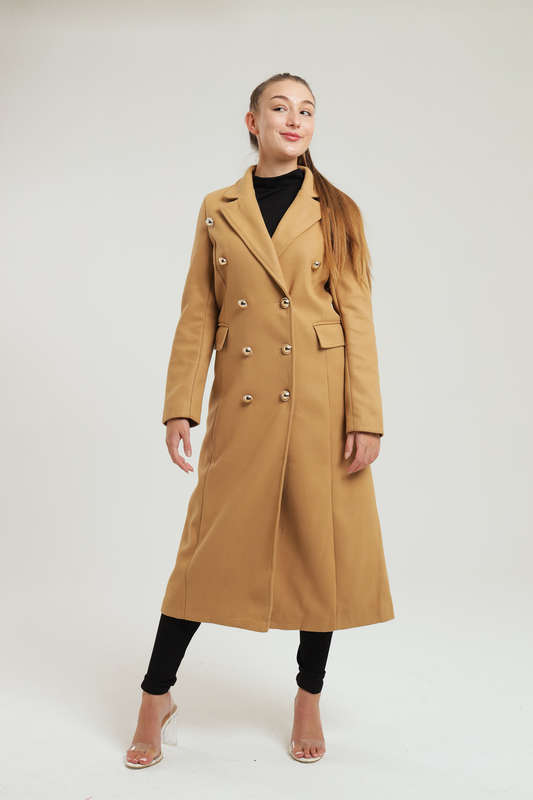 Lauren Maxi Length Melton Winter Coat