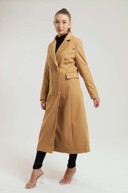 Lauren Maxi Length Melton Winter Coat
