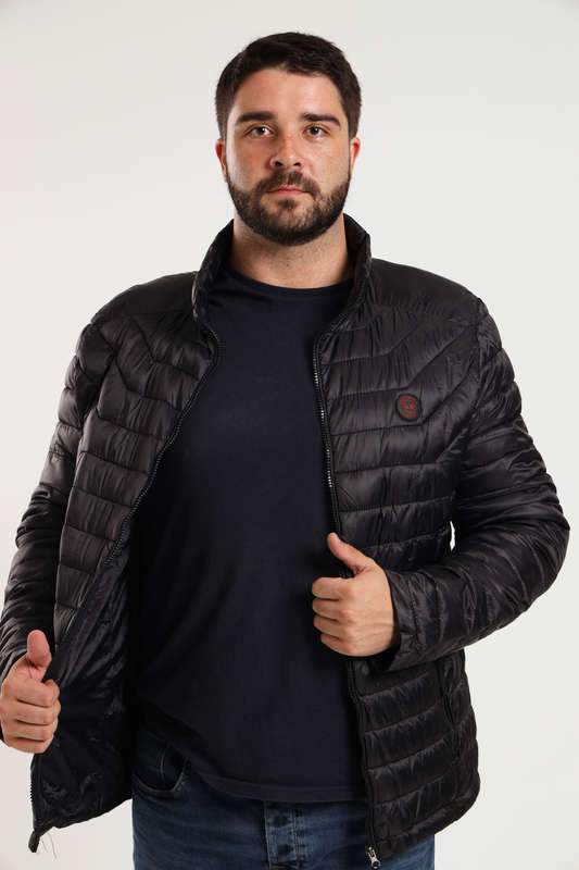 Mens Lightweight Puffer Jacket With Easy Carry Bag