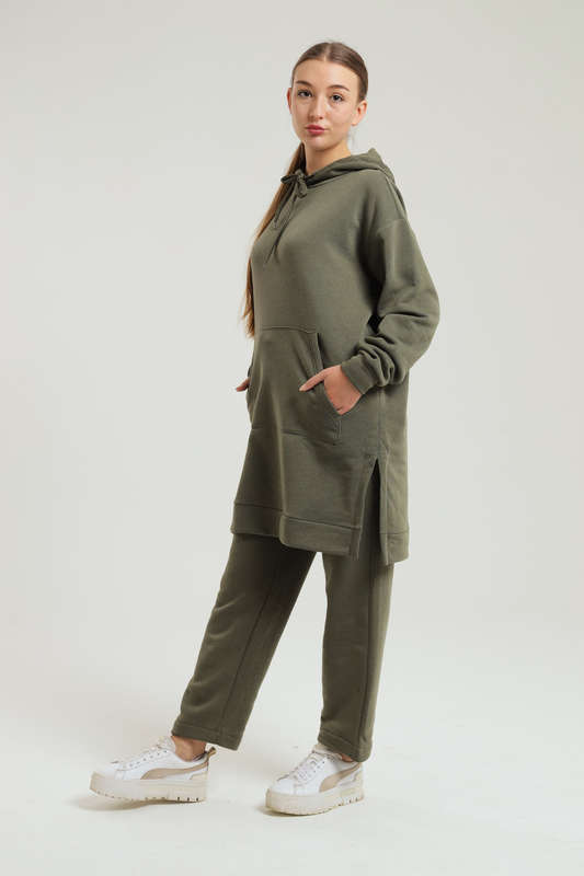 Skylar Hooded Fleece Lined Oversized 2 Piece Tracksuit Set