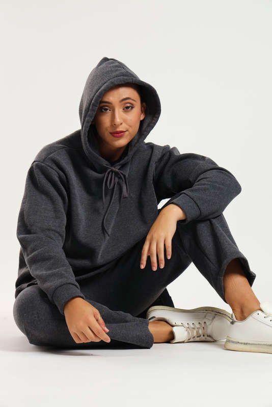 Skylar Hooded Fleece Lined Oversized 2 Piece Tracksuit Set