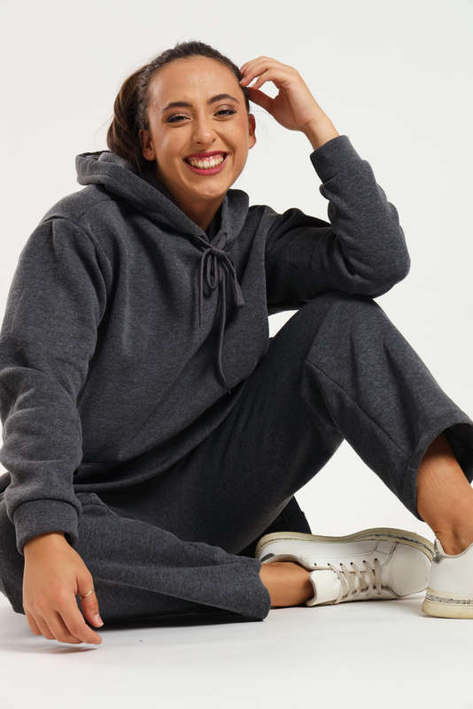 Skylar Hooded Fleece Lined Oversized 2 Piece Tracksuit Set