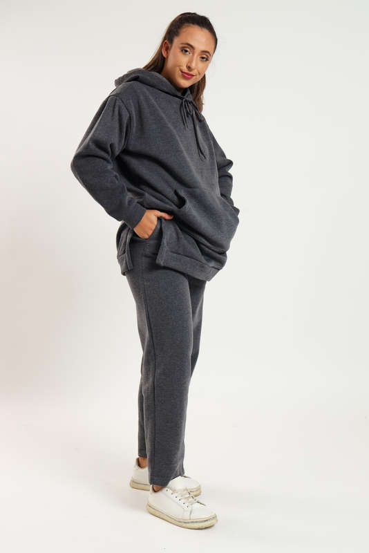 Skylar Hooded Fleece Lined Oversized 2 Piece Tracksuit Set