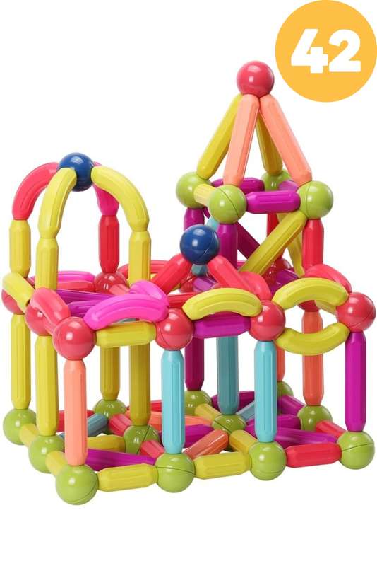 42 Piece Magnetic Sticks &amp; Ball Building Block Set
