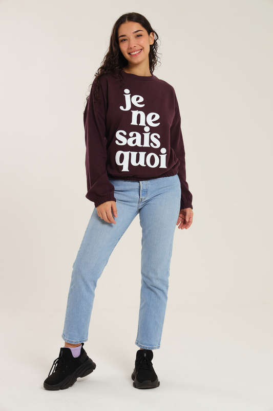 Je ne sais quoi Pullover Unbrushed Fleece Sweater