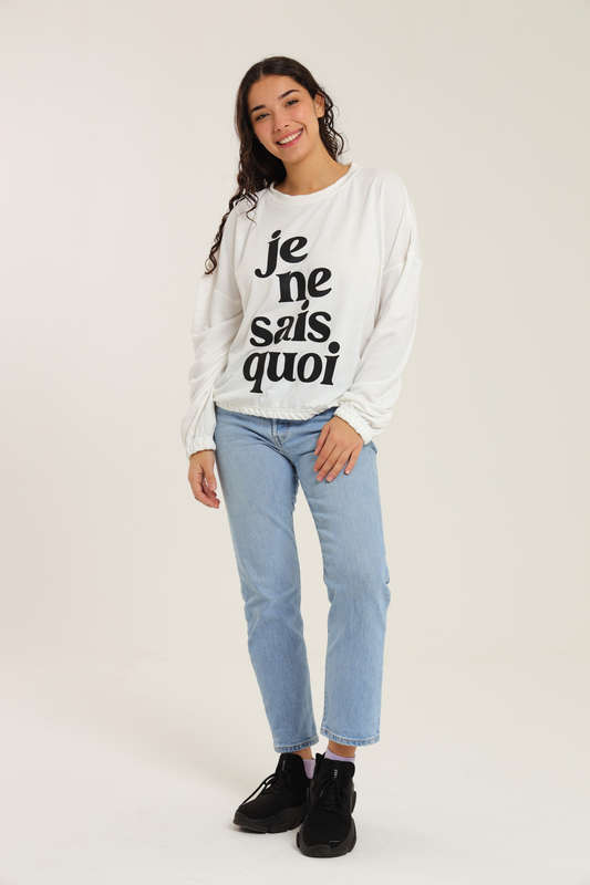Je ne sais quoi Pullover Unbrushed Fleece Sweater