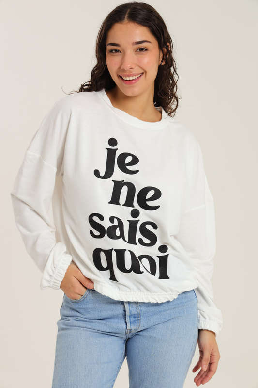 Je ne sais quoi Pullover Unbrushed Fleece Sweater