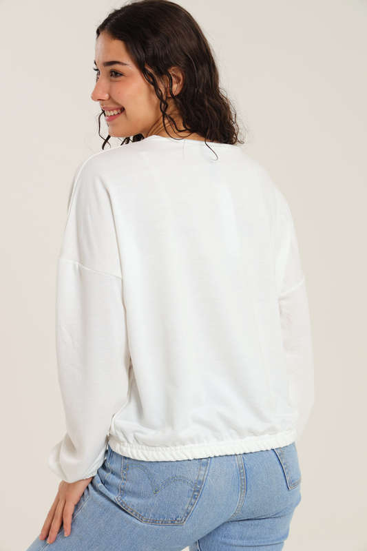 Je ne sais quoi Pullover Unbrushed Fleece Sweater