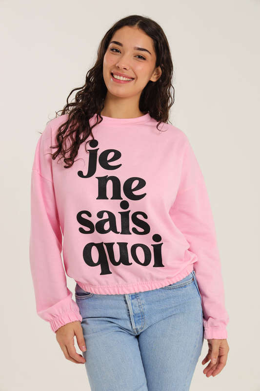 Je ne sais quoi Pullover Unbrushed Fleece Sweater
