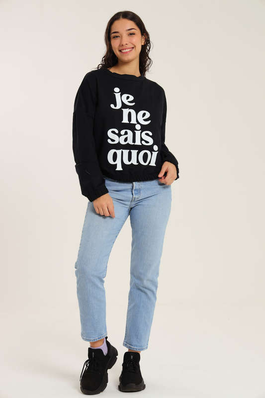 Je ne sais quoi Pullover Unbrushed Fleece Sweater