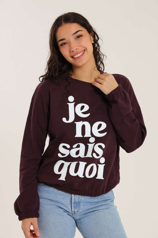 Je ne sais quoi Pullover Unbrushed Fleece Sweater