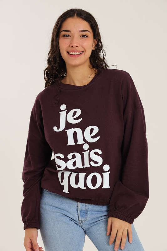 Je ne sais quoi Pullover Unbrushed Fleece Sweater