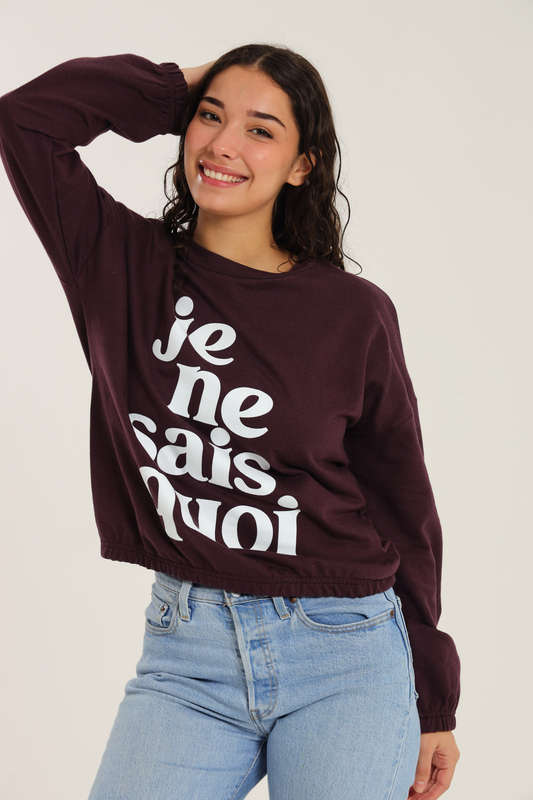 Je ne sais quoi Pullover Unbrushed Fleece Sweater