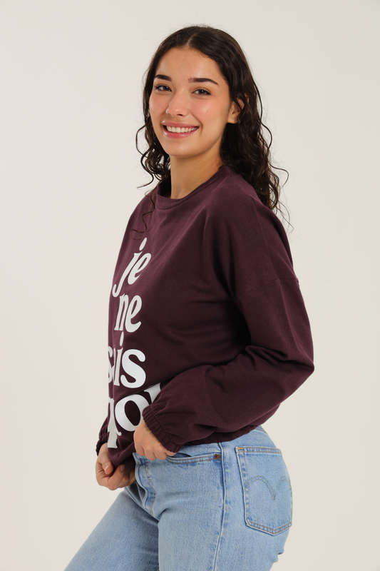 Je ne sais quoi Pullover Unbrushed Fleece Sweater