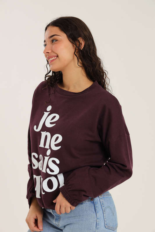 Je ne sais quoi Pullover Unbrushed Fleece Sweater