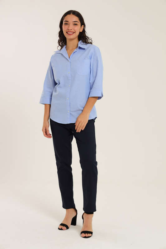 Ladies Duchess Blouse Shirt Corporate Wear 3/4 Sleeve Size 26 To 56