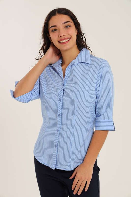 Ladies Duchess Blouse Shirt Corporate Wear 3/4 Sleeve Size 26 To 56