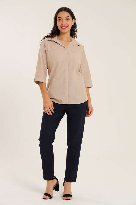 Ladies Duchess Blouse Shirt Corporate Wear 3/4 Sleeve Size 26 To 56