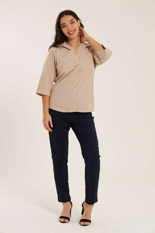 Ladies Duchess Blouse Shirt Corporate Wear 3/4 Sleeve Size 26 To 56
