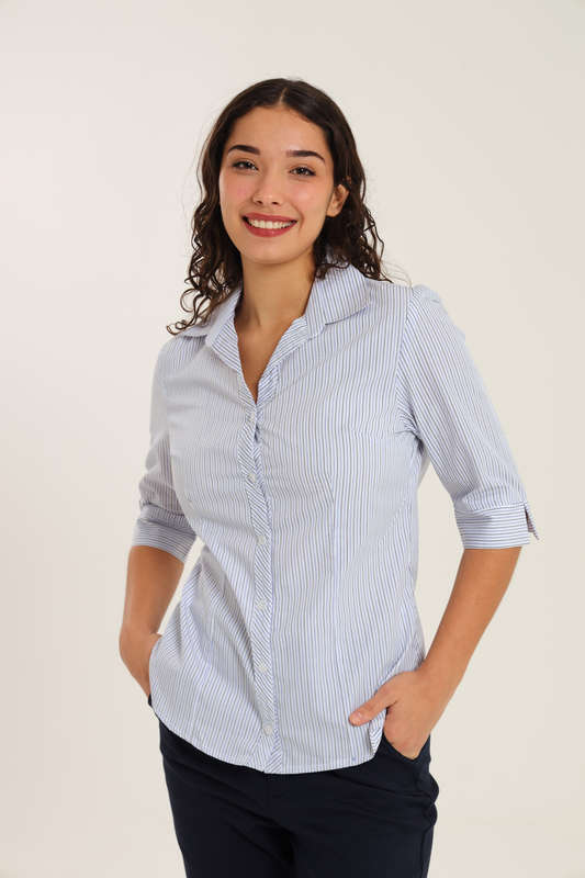 Ladies Duchess Blouse Shirt Corporate Wear 3/4 Sleeve Size 26 To 56