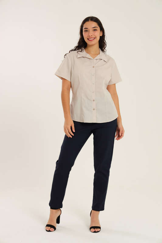 Ladies Duchess Blouse Shirt Corporate Wear Short Sleeve Size 26 To 56