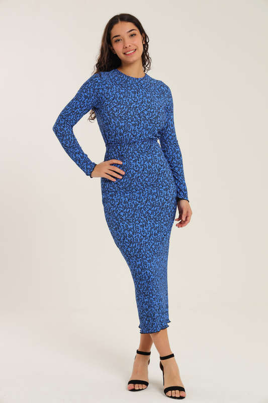Nicolet Long Sleeve Bodycon Midaxi Evening Dress